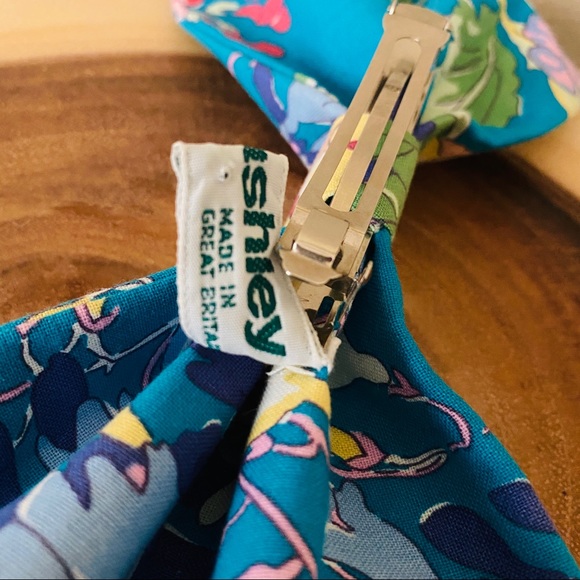 Vintage Laura Ashley Oversized Floral Hair Bow - Picture 7 of 8